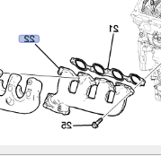 Выпускной коллектор правый Chevrolet Tahoe / Escalade 2021-н.в. 12680996