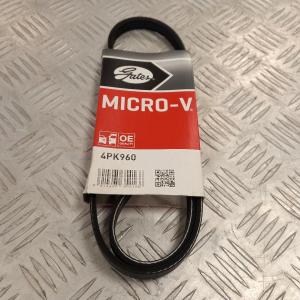 Приводной ремень компрессора кондиционера Chevrolet Tahoe/Cadillac Escalade 2002-2008 Gates 4PK960; 12554028; 12569346; 12576447