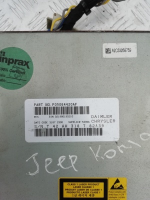 Магнитола Jeep Grand Cherokee 2005-2010; 05064420AF